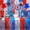 250th Anniversary USA Patriotic Party Supplies Set - 4th of July Independence Day Decorations with Hanging Paper Fans, Foil Fringe Curtains, Table Skirt & USA Flag Foil Balloon - 2026 Sestercentennial America Decor
